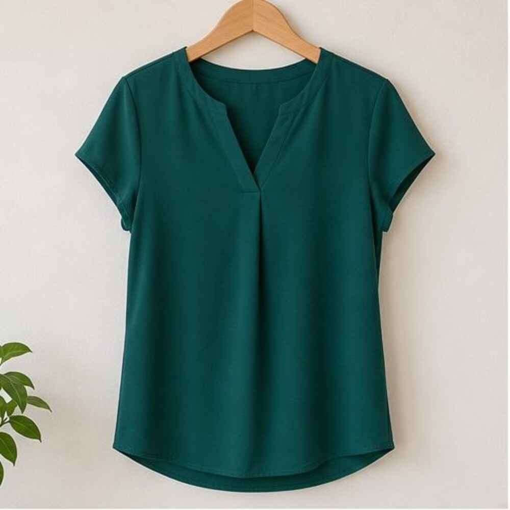 Emerald Lace Trim Top